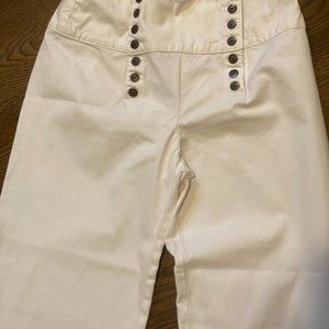 White  Cotton Sailor Pants (Women's)